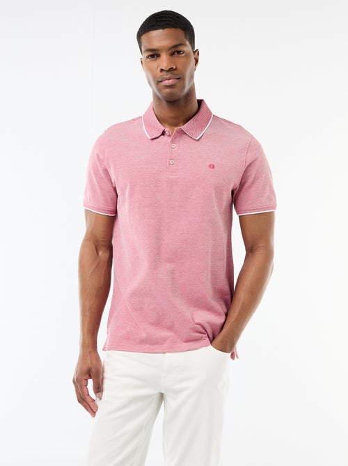 Polo avec broderie sur poitrine - Kiabi
