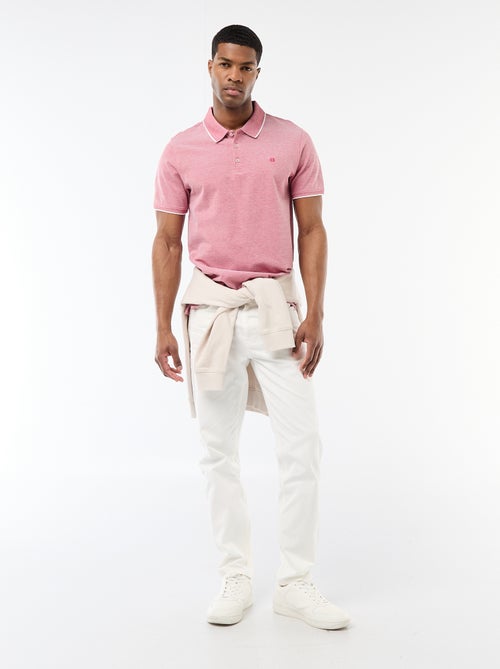 Polo avec broderie sur poitrine - Kiabi