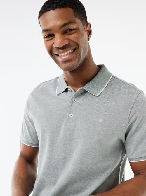 Polo avec broderie sur poitrine - Kiabi