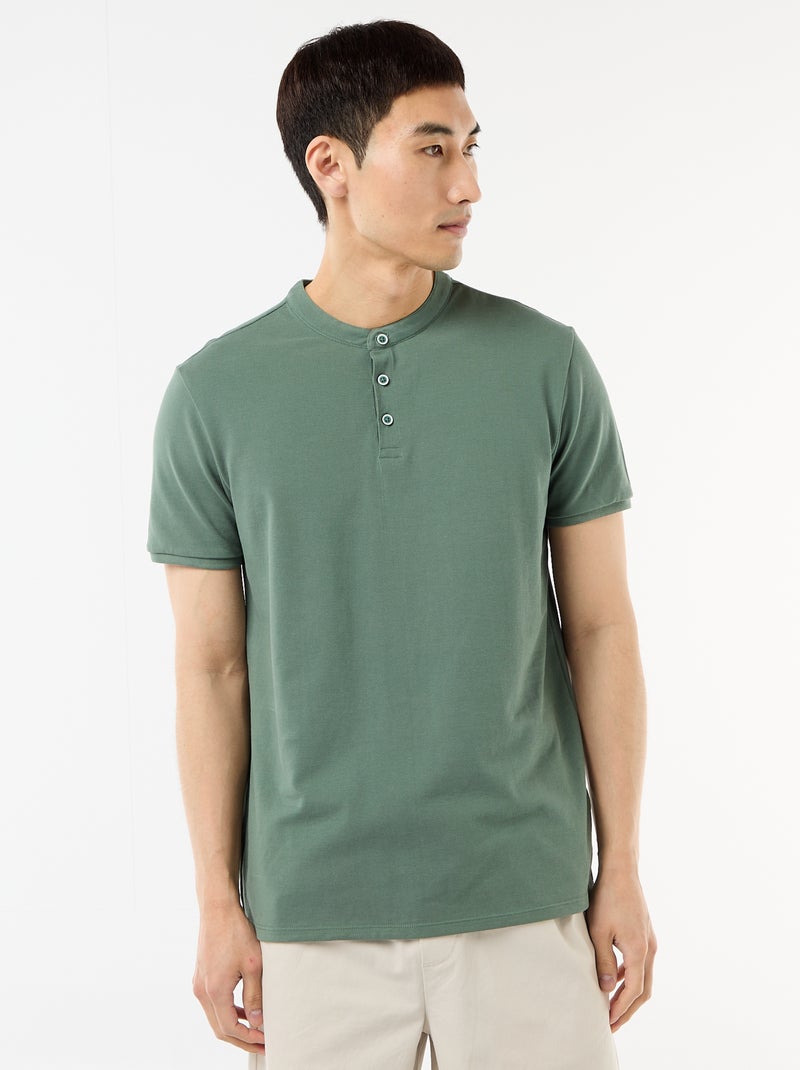 Polo col mao Vert - Kiabi