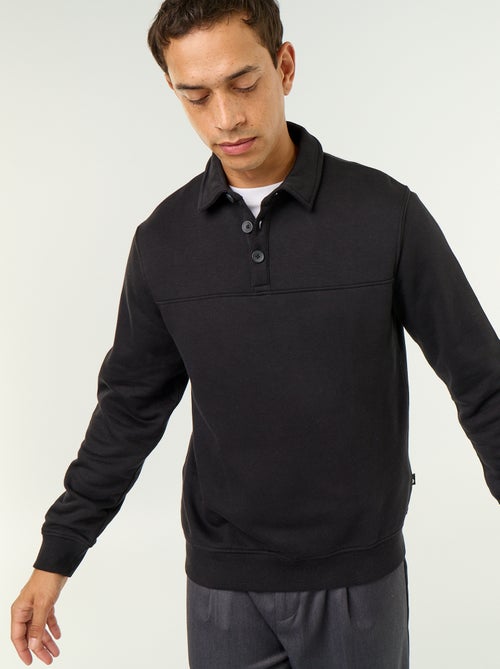 Polo Collar Fleece Sweatshirt - Kiabi