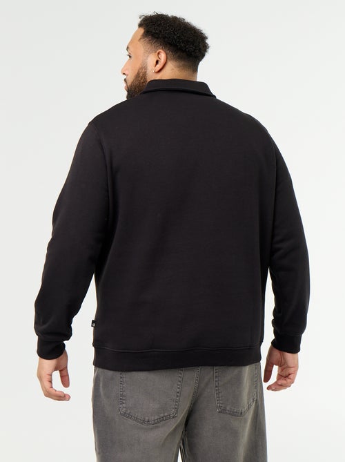 Polo Collar Fleece Sweatshirt - Kiabi