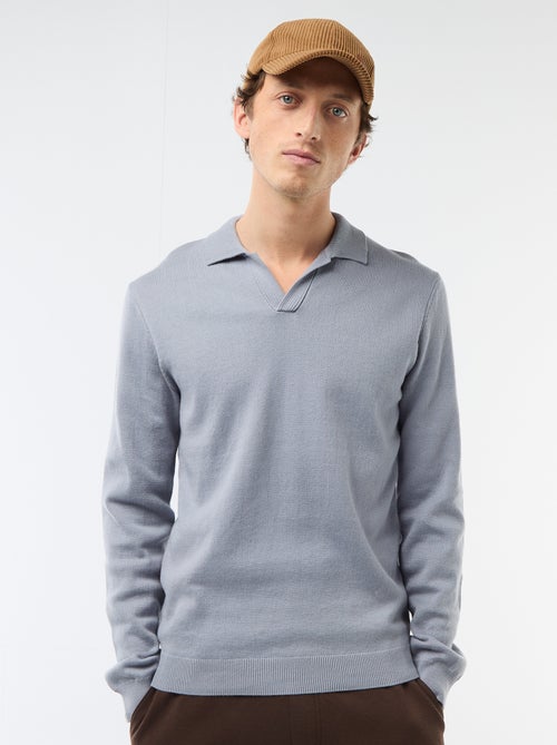 Polo Collar Knit Sweater - Kiabi