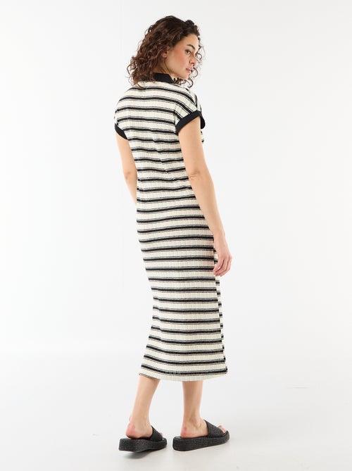 Polo Collar Long Dress - Kiabi