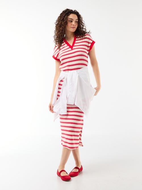 Polo Collar Long Dress - Kiabi