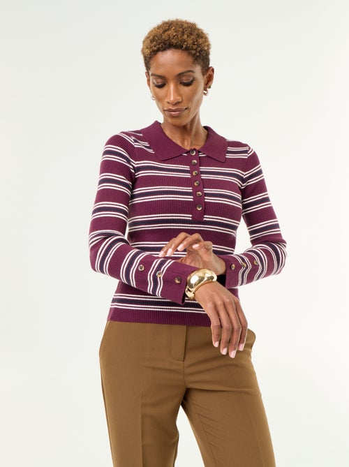 Polo collar sweater - Kiabi