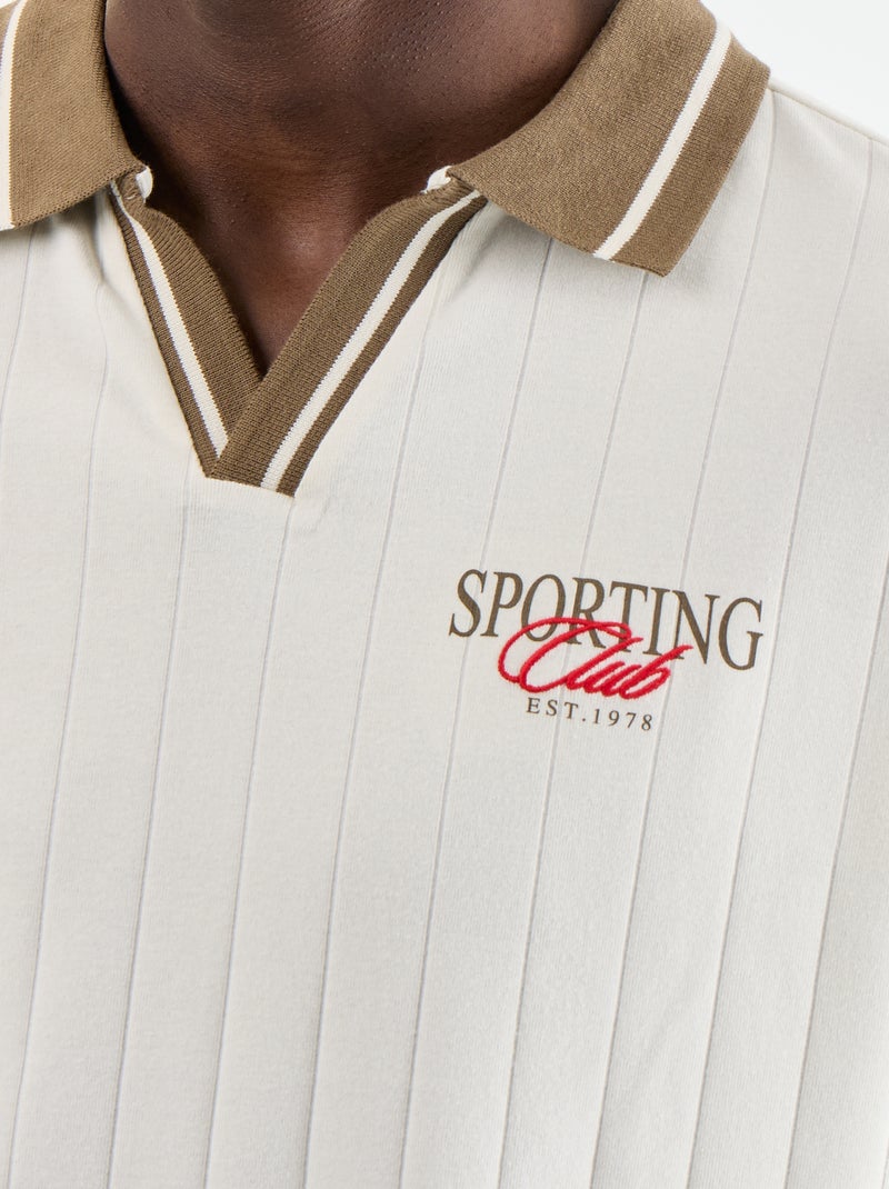 Polo Comfort Fit Kurzarm Beige - Kiabi