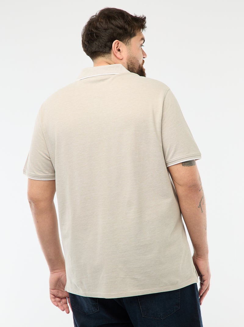 Polo coupe regular Beige - Kiabi