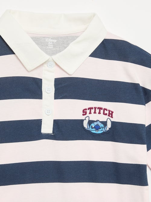 Polo 'Disney 'Stitch' a righe a maniche corte - Kiabi