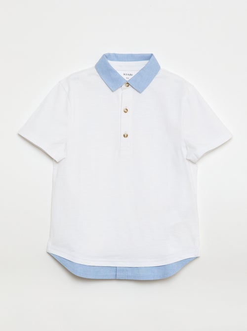 Polo effet 2-en-1 à manches courtes - Kiabi