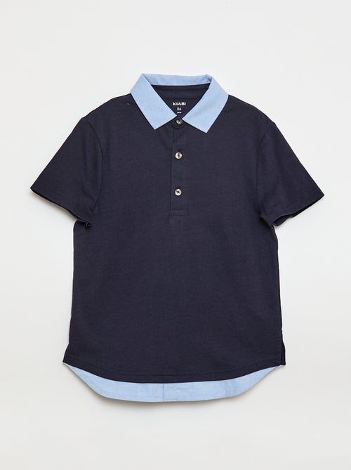 Polo effet 2-en-1 à manches courtes - Kiabi