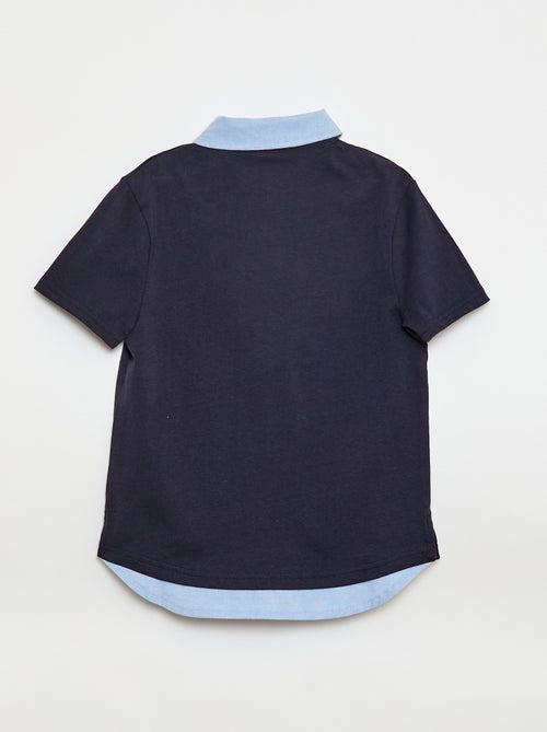 Polo effet 2-en-1 à manches courtes - Kiabi