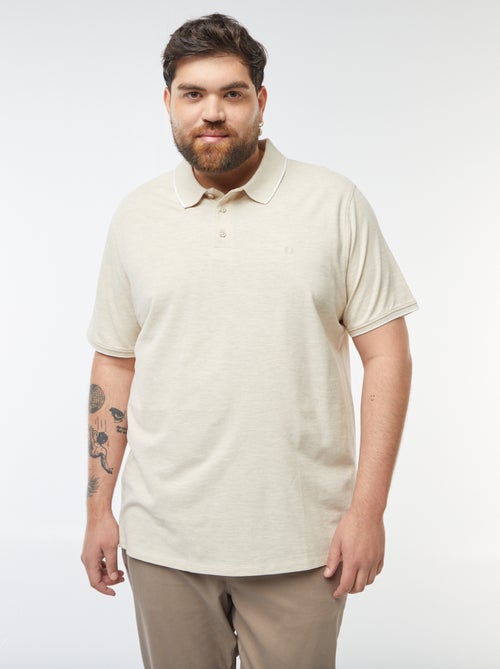 Polo en coton à contrastes - Kiabi
