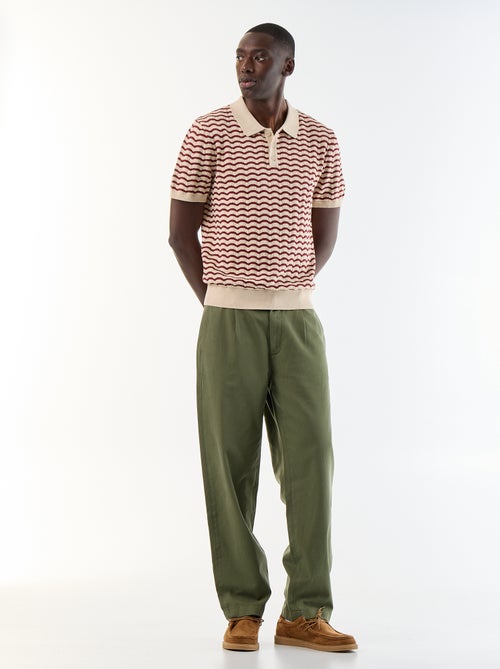 Polo en coton fantaisie pour homme - Kiabi Polo en coton fantaisie pour homme - Kiabi