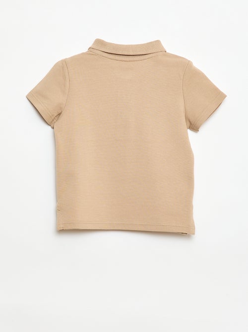 Polo en coton piqué à manches courtes - Kiabi