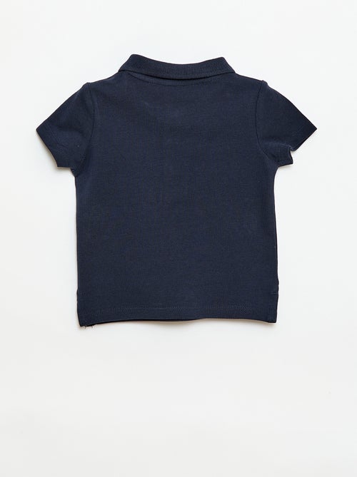 Polo en coton piqué à manches courtes - Kiabi