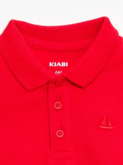 Polo en coton piqué à manches courtes - Kiabi