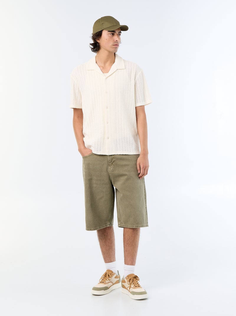 Polo en coton pour homme à manches courtes Blanc - Kiabi