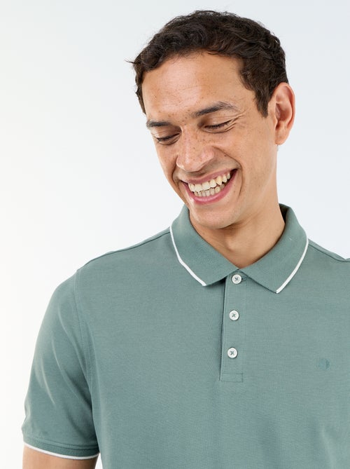 Polo en coton pour homme à manches courtes - Kiabi Polo en coton pour homme à manches courtes - Kiabi