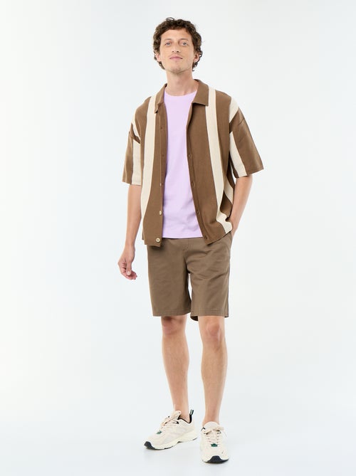 Polo en coton pour homme à motif fantaisie - Kiabi