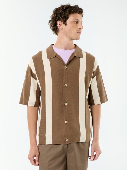 Polo en coton pour homme à motif fantaisie - Kiabi