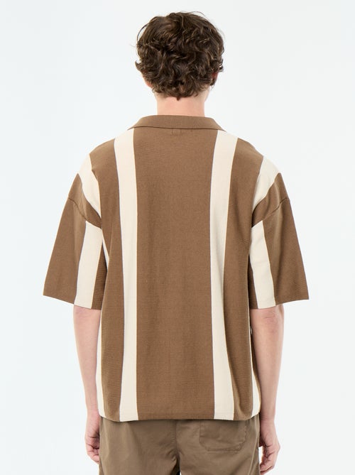 Polo en coton pour homme à motif fantaisie - Kiabi