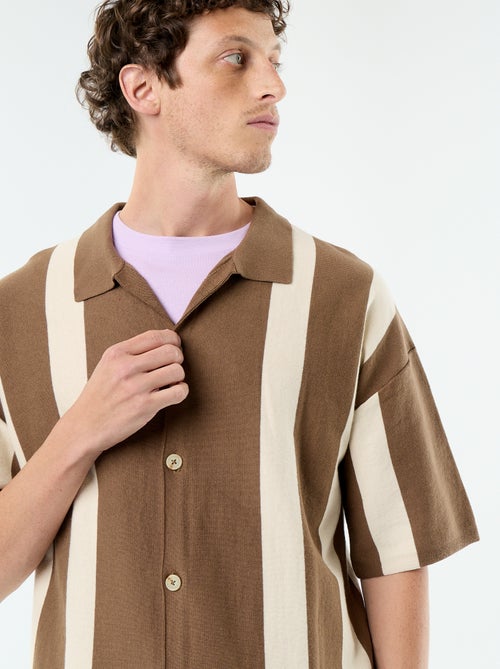 Polo en coton pour homme à motif fantaisie - Kiabi