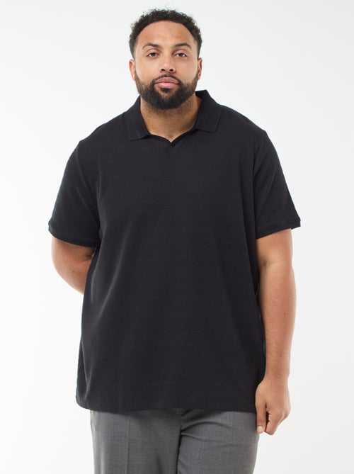 Polo en coton stretch à manches courtes - Kiabi