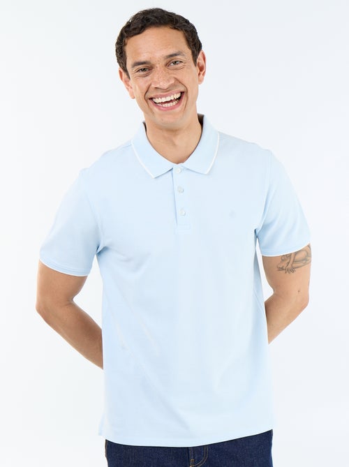 Polo en coton uni à manches courtes pour homme - Kiabi Polo en coton uni à manches courtes pour homme - Kiabi