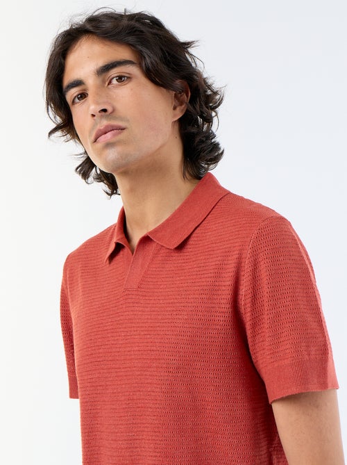 Polo en coton uni à manches courtes pour homme - Kiabi Polo en coton uni à manches courtes pour homme - Kiabi