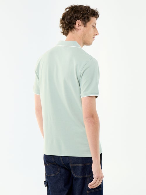 Polo en coton uni pour homme - Kiabi