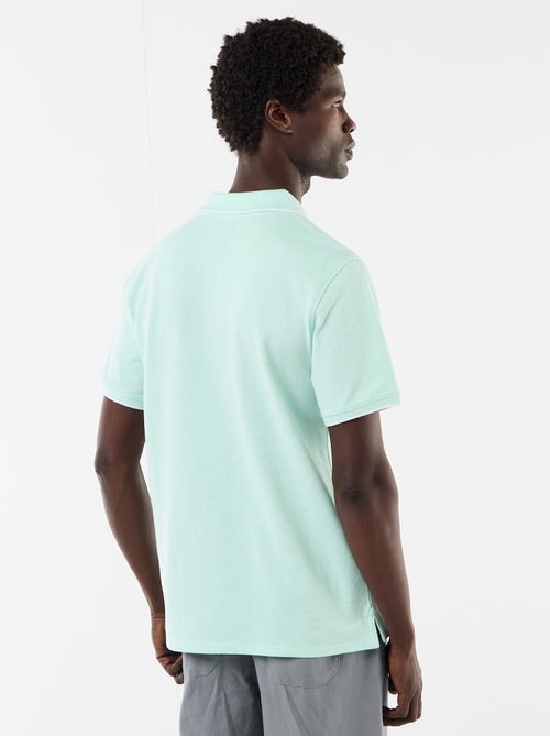 Polo en coton uni pour homme - Kiabi