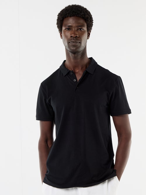 Polo en jersey avec col boutonné - Kiabi