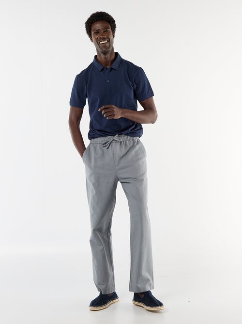Polo en jersey avec col boutonné - Kiabi