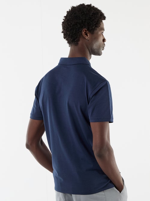 Polo en jersey avec col boutonné - Kiabi