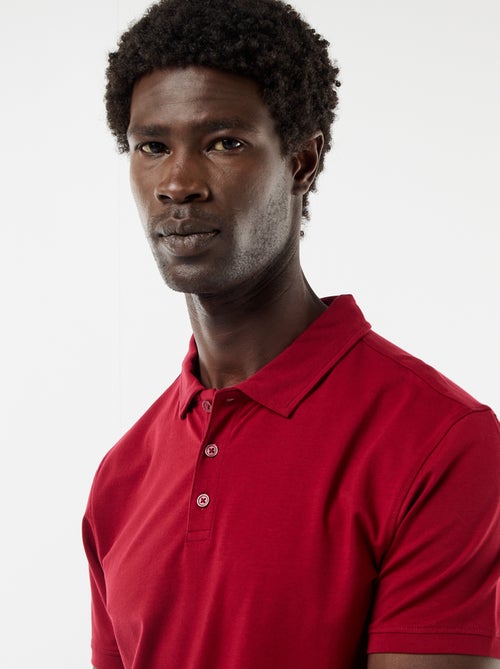 Polo en jersey avec col boutonné - Kiabi