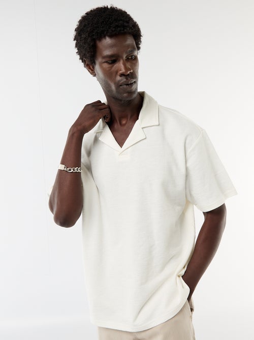 Polo en maille à manches courtes - Kiabi