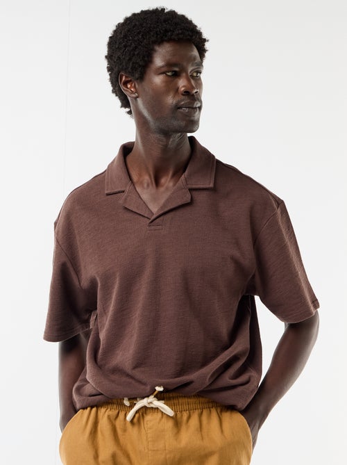 Polo en maille à manches courtes - Kiabi