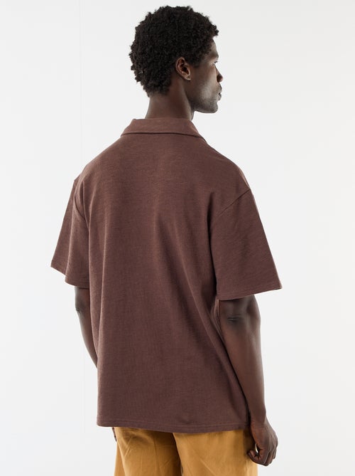 Polo en maille à manches courtes - Kiabi