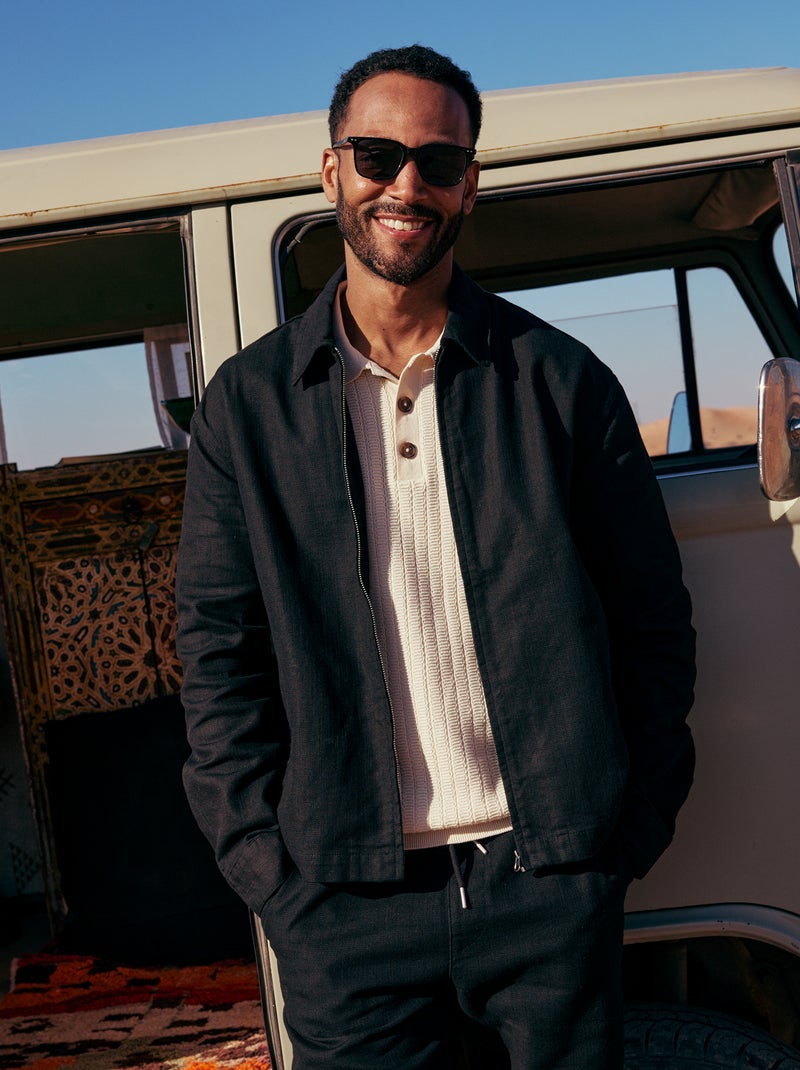 Polo en maille effet tricot Beige - Kiabi