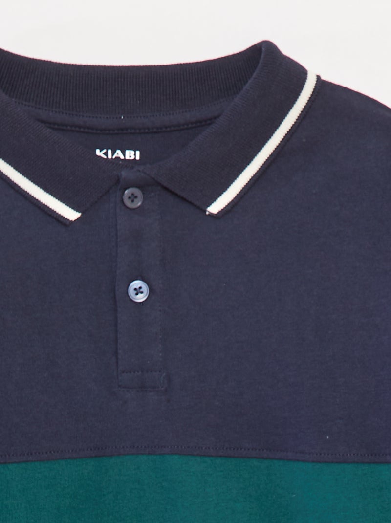 Polo en maille jersey style rugby Blanc - Kiabi