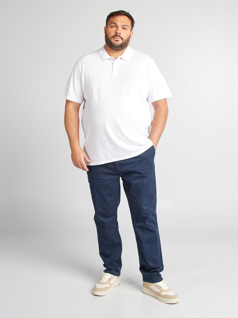 Polo en maille piqué Blanc - Kiabi