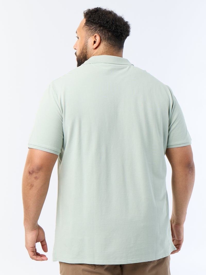 Polo en maille piqué Vert - Kiabi