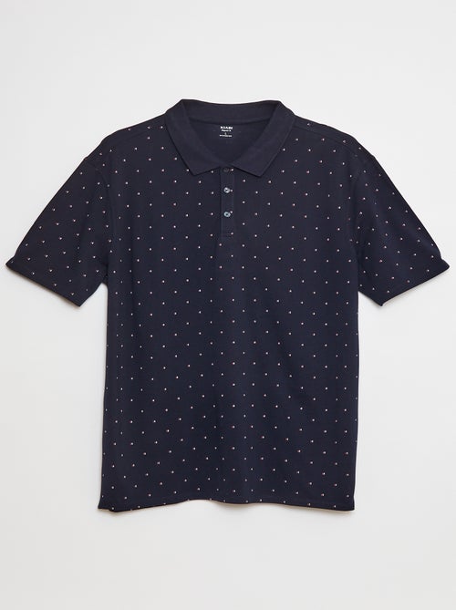 Polo en maille piquée imprimé - Kiabi