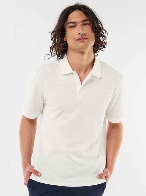 Polo en piqué de coton à manches courtes - Kiabi