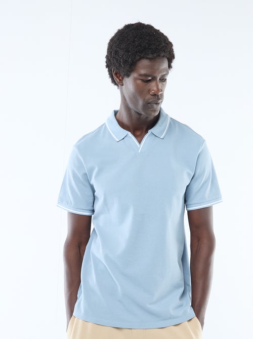 Polo en piqué de coton à manches courtes - Kiabi