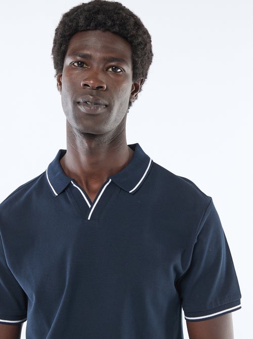 Polo en piqué de coton à manches courtes - Kiabi