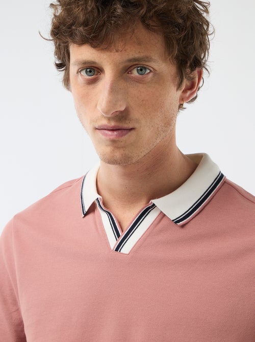 Polo en piqué de coton à manches courtes - Kiabi