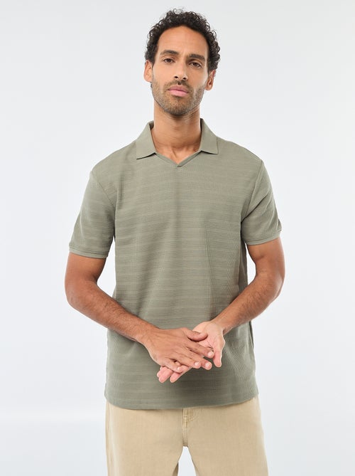 Polo en piqué de coton à manches courtes - Kiabi