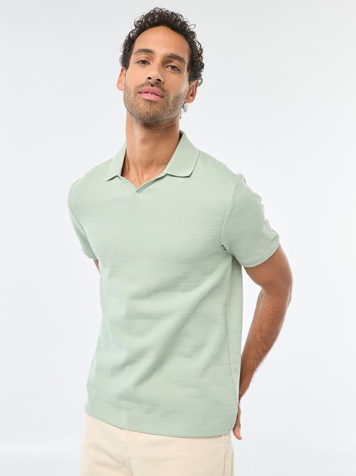 Polo en piqué de coton à manches courtes - Kiabi